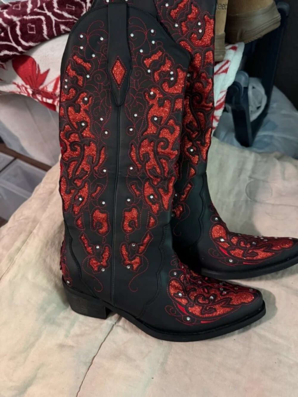 Women’s cowboy boots with bling - Picture 3 of 3